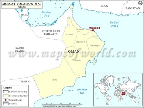 Where is Muscat | Location of Muscat in Oman Map