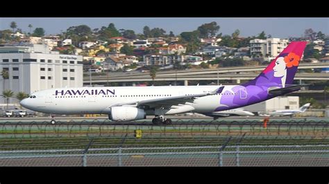 [HD] Hawaiian Airlines Airbus A330-200 Takeoff from San Diego Int'l - YouTube