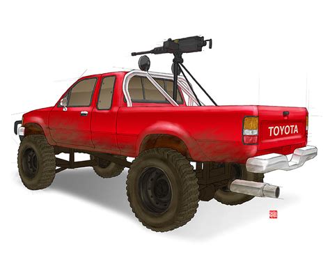 Toyota Hilux rebel gun truck by randychen on DeviantArt