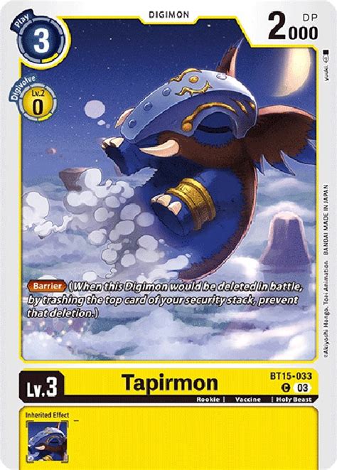 Tapirmon - Exceed Apocalypse - Digimon Card Game