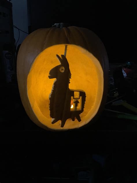 My first attempt at a pumpkin carving 😊 : r/FORTnITE