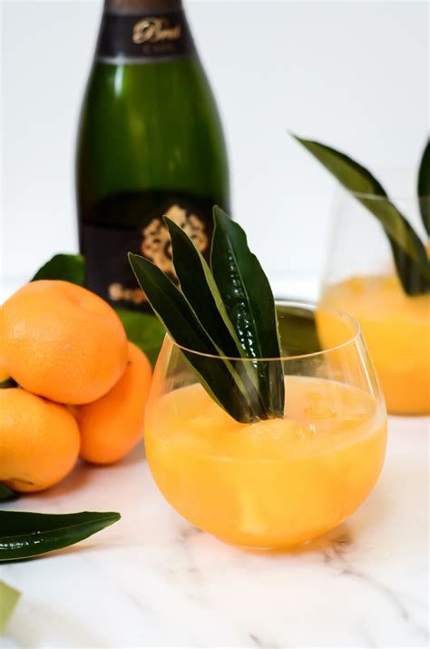 THE Freshest Tangerine Sorbet Mimosas - CaliGirl Cooking