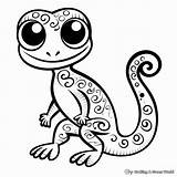 Gecko Coloring Pages Printable sketch template