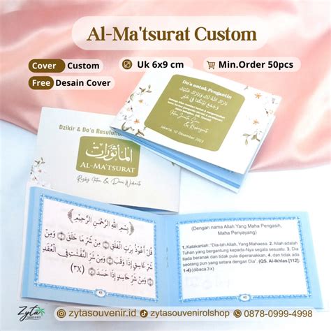 Jual Al Matsurat Buku Dzikir Zikir Pagi Petang Al Matsurat sesuai sunnah Cover Custom - Buku Doa ...