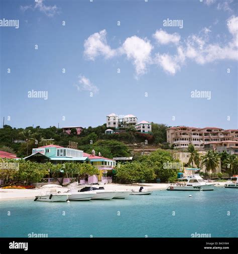 Cruz Bay, St. John as seen from the St. Thomas ferry Stock Photo - Alamy