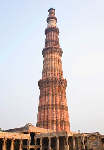 Qutub Minar Stock Photo - Download Image Now - Architecture, Brick, Built Structure - iStock