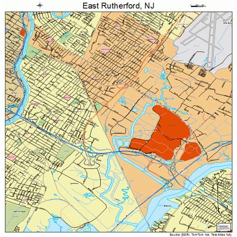 East Rutherford New Jersey Street Map 3419510