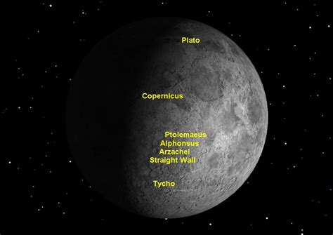 Moon Crater Guide for Lunar Observing (July 2012) | Space