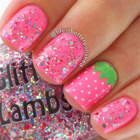 Strawberry ShortCake: Glitter Topper Nail Polish, Indie Nail Polish, Handmade Nail Polish ...