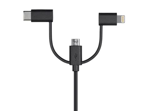 Monoprice MFi Certified Micro USB + USB-C + Lightning 3-in-1 Cable (0.9m) – CableGeek Australia