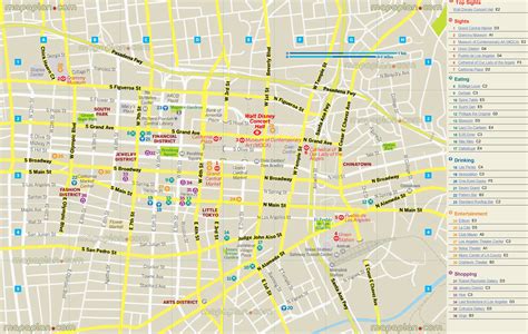 Los Angeles Top Attractions Map