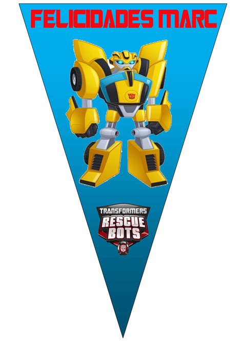 banderin 6 Transformer Birthday, Rescue Bots, Bernardo, Birthday Decorations, Sonic, Birthday ...