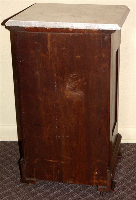 c1870 Victorian nightstand, walnut, wh marble top,fruit For Sale ...