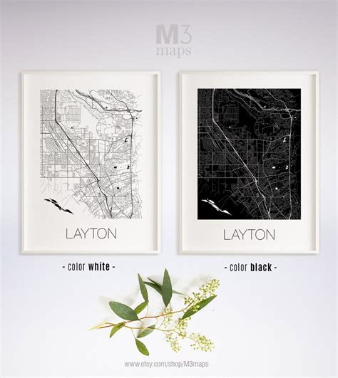 Layton Utah Layton UT Map Layton Map Layton Print Layton - Etsy