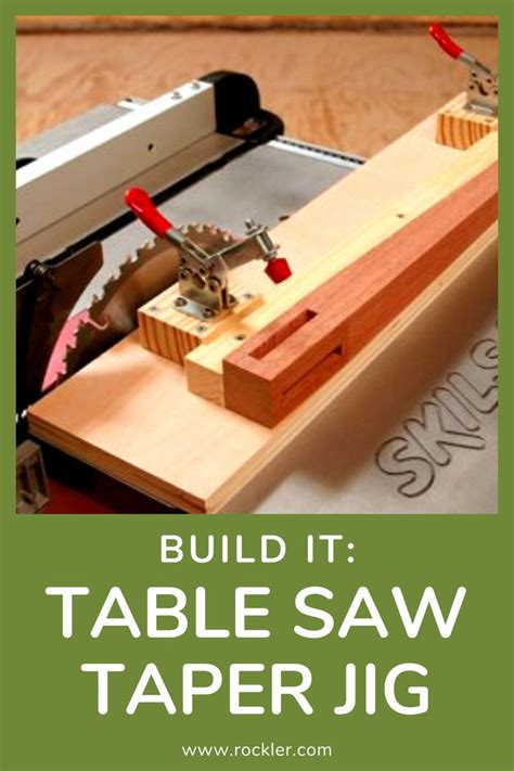 Table Saw Taper Jig | Woodworking jigsaw, Woodworking jigs, Woodworking ...