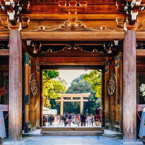 Looking out at the Torii gate at Tokyos Meiji Shrine a few weeks ago ...