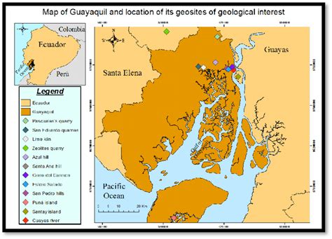 Map of the city of Guayaquil and the location of its sites of... | Download Scientific Diagram