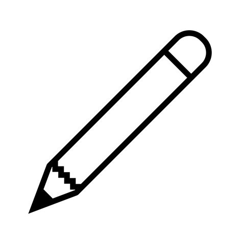 Pencil Line Black Icon 548282 Vector Art at Vecteezy