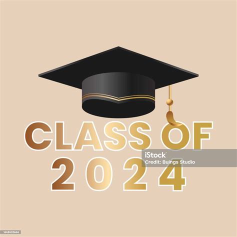 Class Of 2024 Graduation Celebration Stock Illustration Graduation ...