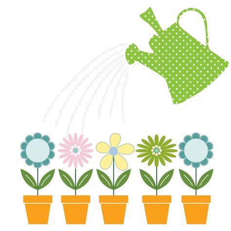 Flowers & Watering Can Clipart Free Stock Photo - Public Domain Pictures