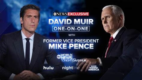 ABC News World News Tonight Anchor David Muir Interviews Former Vice ...