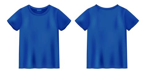 Unisex bright blue t shirt mock up. T-shirt design template. Short ...