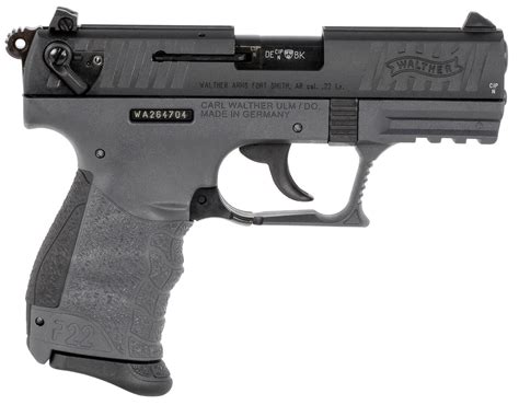 Walther Arms 5120765 P22Q 22 LR 10+1 3.42″ Black Steel Threaded Barrel Matte Black Tenifer ...