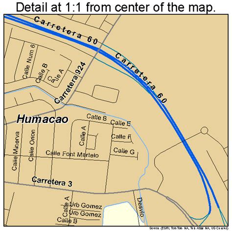 Humacao Puerto Rico Street Map 7235532