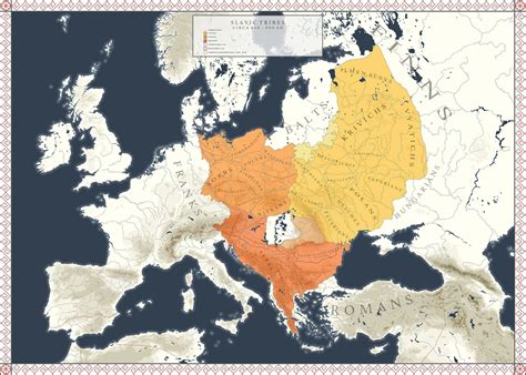 Map of Slavic tribes 600 - 900 A D : r/IndoEuropean