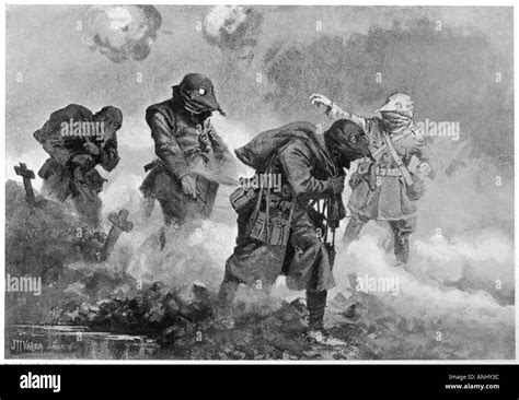 Ww1 1917 Gas Attack Stock Photo - Alamy