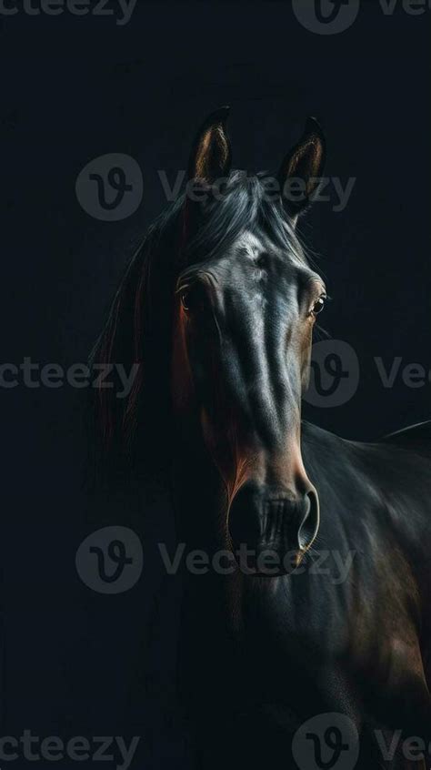 Minimalist Horse on Dark Background Generative AI 29984783 Stock Photo at Vecteezy