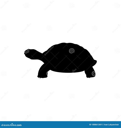 Turtle Silhouette Design on a White Background Stock Vector - Illustration of ocean, marine ...