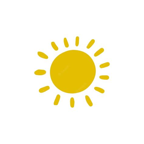 Premium Vector | Yellow sun isolated on white background. bright cartoon hand drawn illustration ...