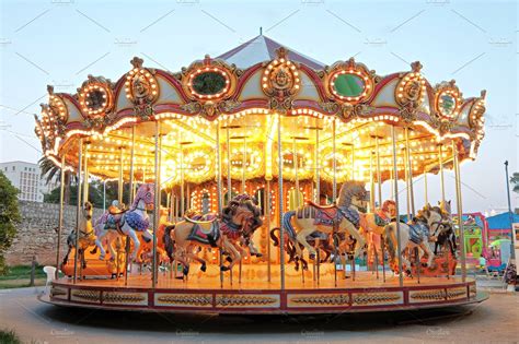 Vintage carousel stock photo containing carousel and amusement | Arts & Entertainment Stock ...