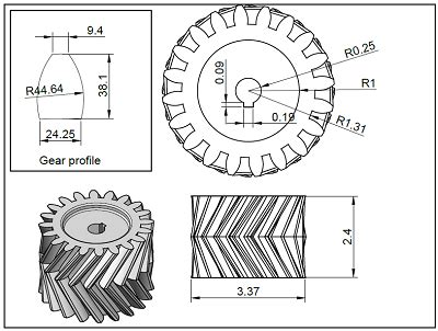 How to make herringbone gear in autocad | GrabCAD Tutorials | Autocad ...