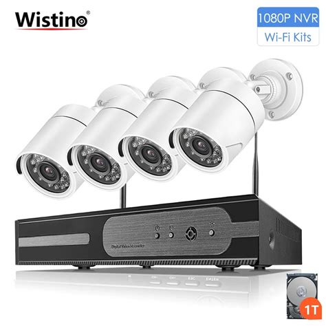 1080P NVR 4CH CCTV System HD 720P IP CAMERA NVR Kits Wireless Surveillance WIFI Kits P2P Outdoor ...