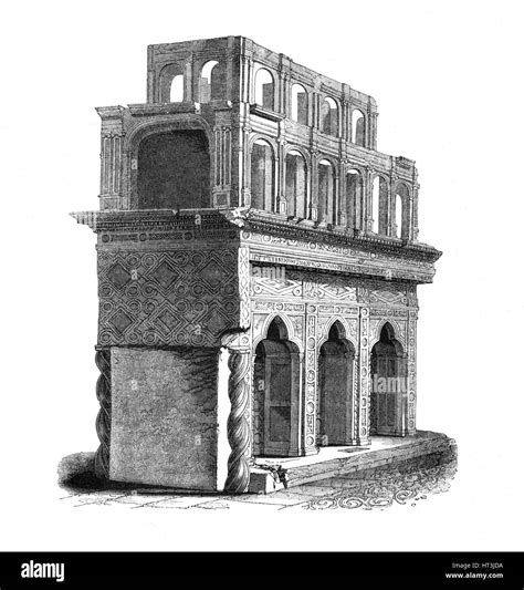 'Remains of the Shrine of Edward the Confessor, Westminster Abbey', 1845. Artist: Unknown Stock ...