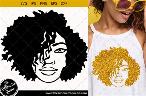 Black Woman Svg Short Hair Svg Afro Svg Curly Hair Svg Melanin | Images ...