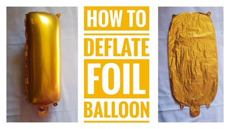 How to deflate foil balloon// Reuse foil balloons - YouTube