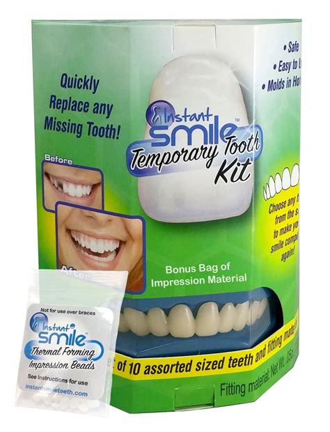 Instant Smile Temporary Tooth Kit Natural Veneer Replace Missing Teeth Cover 692621652425 | eBay