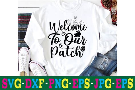 Welcome To Our Patch T-shirt Design,a-z t-shirt design design bundles all easter eggs babys ...