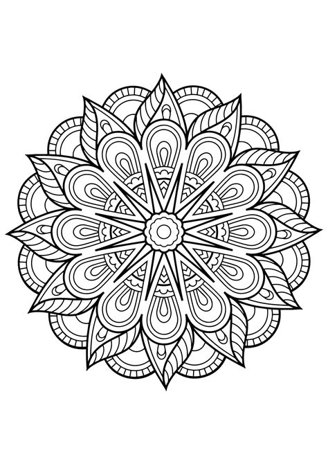 Mandala from free coloring books for adults - 1 - Mandalas Adult Coloring Pages