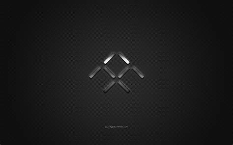 Download wallpapers Faraday Future logo, silver logo, gray carbon fiber background, Faraday ...