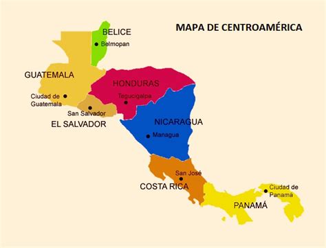 Mapa de Centroamérica | América Central | Político | Físico | Para Imprimir