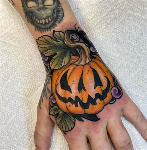 Pumpkin Halloween Tattoo by @inkbear - Tattoogrid.net