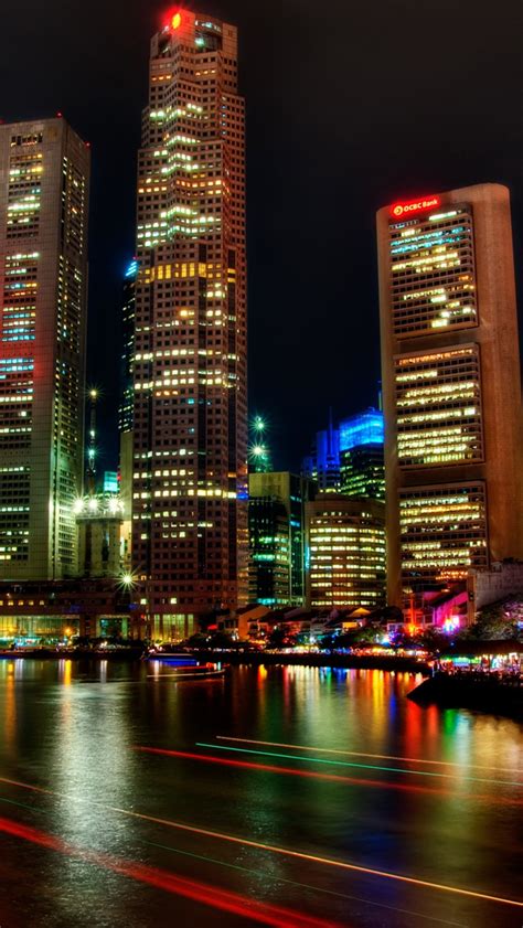 Singapore Night iPhone Wallpapers Free Download