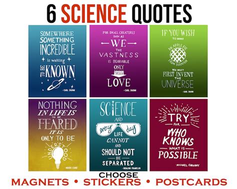 Science Quote Stickers Inspirational Women in Science Gift - Etsy Singapore