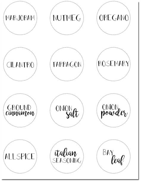 Free Printable Spice Jar Labels | Organized Spice Rack