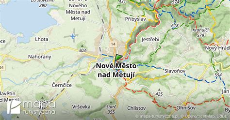 Nové Město nad Metují - mapa szlaków turystycznych | mapa-turystyczna.pl