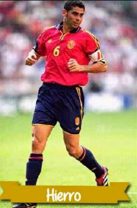 Fernando Hierro of Spain in 1995. | Seleccion de futbol de españa, Liga ...